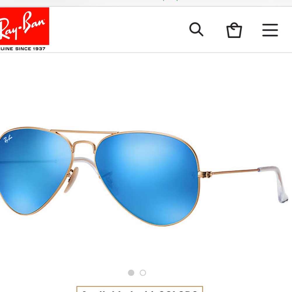 Ray Ban aviators- blue lens